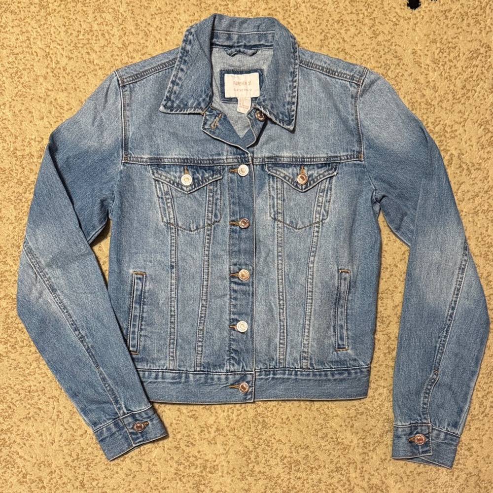 Light Blue painted Denim Jacket